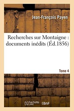 portada Recherches: Documents Inedits. Tome 4 (Histoire) (French Edition)