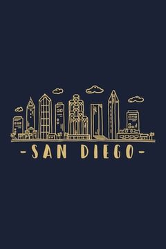 portada San Diego: San Diego Skyline inspired design. City of California, sights and history. Travel Cityscape. (en Inglés)