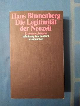 portada Die Legitimität der Neuzeit. Suhrkamp-Taschenbuch Wissenschaft; 1268. (in German)