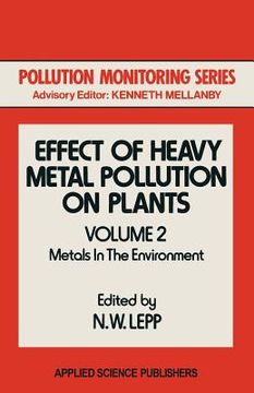 portada Effect of Heavy Metal Pollution on Plants: Metals in the Environment (en Inglés)