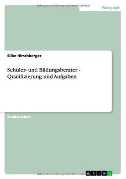 portada Schüler- und Bildungsberater - Qualifizierung und Aufgaben (German Edition)