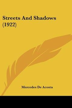 portada streets and shadows (1922) (en Inglés)
