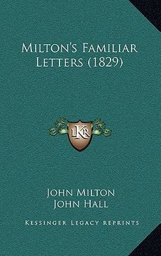 portada milton's familiar letters (1829)