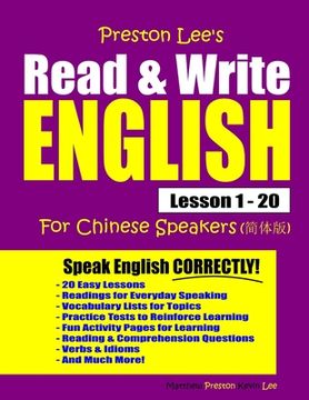 portada Preston Lee's Read & Write English Lesson 1 - 20 For Chinese Speakers (en Inglés)