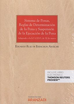 portada Sistema de penas, reglas de determinación de la pena y suspensión de la ejecución de la pena (Papel + e-book): Adaptado a la LO 1/2015, de 30 de marzo (Monografía)