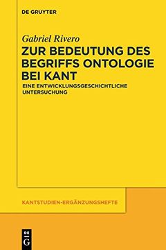 portada Zur Bedeutung des Begriffs Ontologie bei Kant (en Alemán)