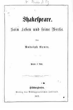 portada Shakespeare Sein leben und seine werke (German Edition)