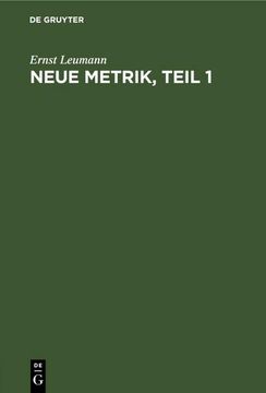 portada Neue Metrik, Teil 1 (in German)