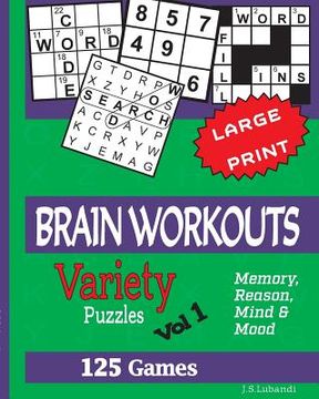 portada BRAIN WORKOUTS (Variety) Puzzles Vol 1 (en Inglés)