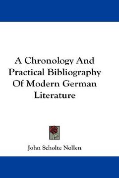 portada a chronology and practical bibliography of modern german literature (in English)