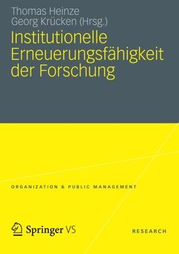 portada Institutionelle Erneuerungsfähigkeit der Forschung (Organization & Public Management) (German Edition)
