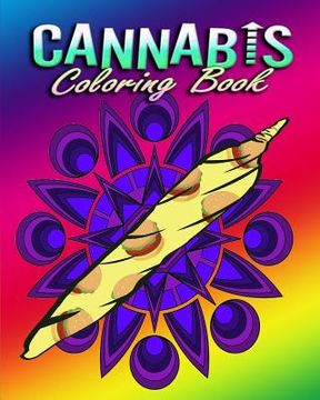 portada Cannabis Coloring Book For Adults: Stress Relieving Designs (en Inglés)
