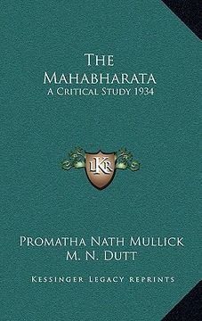 portada the mahabharata: a critical study 1934 (en Inglés)