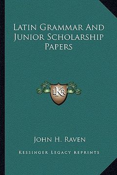 portada latin grammar and junior scholarship papers