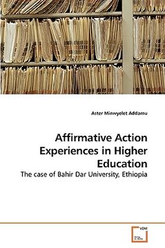 portada affirmative action experiences in higher education (in English)