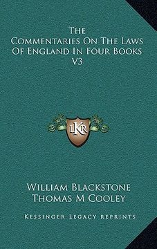 portada the commentaries on the laws of england in four books v3 (in English)