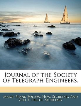 portada journal of the society of telegraph engineers.