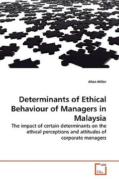 portada determinants of ethical behaviour of managers in malaysia (in English)
