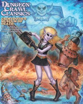 portada Goodman Games Dungeon Crawl Classics #87. 5: Grimtooth's Museum of Death (Dcc rpg Adv. ) (in English)