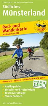 portada Rad- und Wanderkarte Südliches Münsterland: Mit Ausflugszielen, Einkehr- & Freizeittipps, Wetterfest, Reißfest, Abwischbar, Gps-Genau. 1: 50000 (en Alemán)