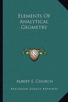 portada elements of analytical geometry (en Inglés)