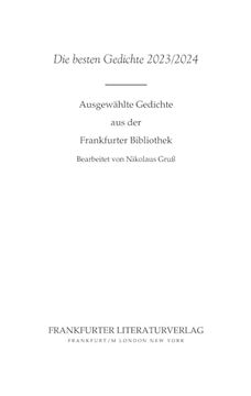 portada Die Besten Gedichte 2023/2024: Ausgewählte Gedichte aus der Frankfurter Bibliothek (in English)