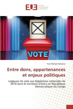 portada Entre dons, appartenances et enjeux politiques (en Francés)