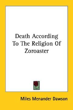 portada death according to the religion of zoroaster (en Inglés)