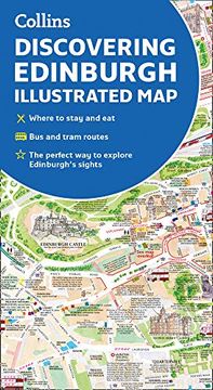 portada Discovering Edinburgh Illustrated map (en Inglés)