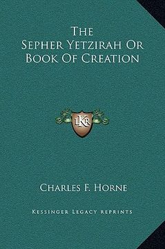 portada the sepher yetzirah or book of creation (en Inglés)