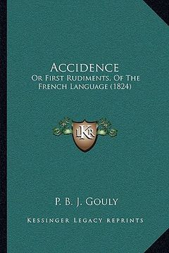 portada accidence: or first rudiments, of the french language (1824)