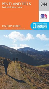 portada Pentland Hills 1 : 25 000 (OS Explorer Active Map)