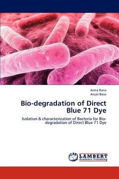 portada bio-degradation of direct blue 71 dye (en Inglés)