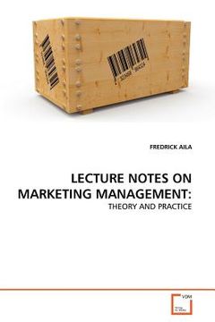 portada lecture notes on marketing management (en Inglés)