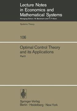 portada optimal control theory and its applications: proceedings of the fourteenth biennial seminar of the canadian mathematical congress university of wester (in English)