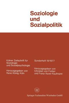 portada Soziologie Und Sozialpolitik (en Alemán)