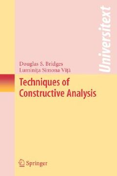 portada techniques of constructive analysis (en Inglés)