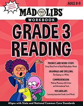 portada Mad Libs Workbook: Grade 3 Reading (Mad Libs Workbooks) 