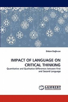 portada impact of language on critical thinking (in English)