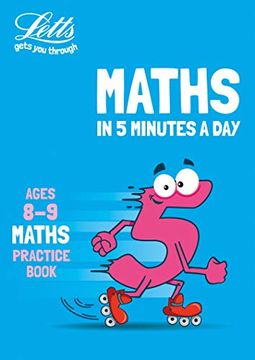 portada Letts 5-Minute Maths Mastery Age 8-9 (en Inglés)
