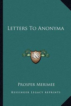 portada letters to anonyma (en Inglés)