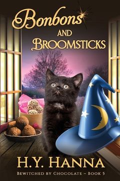 portada Bonbons and Broomsticks (LARGE PRINT): Bewitched By Chocolate Mysteries - Book 5 (en Inglés)