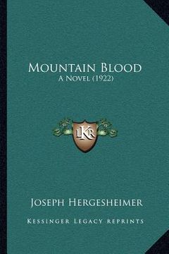 portada mountain blood: a novel (1922) (en Inglés)