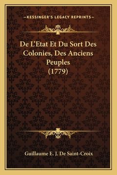 portada De L'Etat Et Du Sort Des Colonies, Des Anciens Peuples (1779) (en Francés)