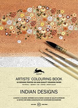 portada Indian Designs : 16 motifs à colorier, imprimés sur du papier à dessin de qualité supérieure (Artists colouring book)