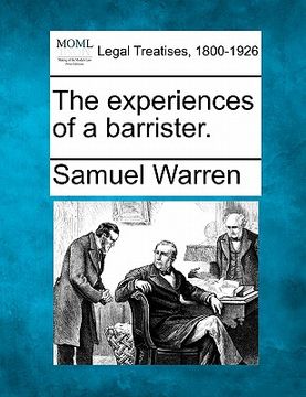 portada the experiences of a barrister. (en Inglés)