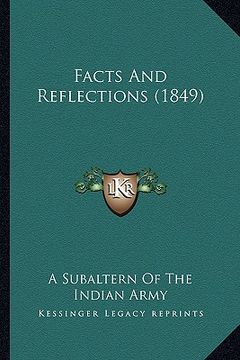 portada facts and reflections (1849) (en Inglés)