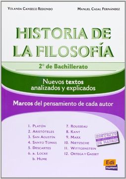 portada Historia de la Filosofía. Bachillerato 2 - Edición 2012-9788498481150