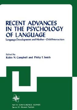 portada recent advances in the psychology of language (en Inglés)