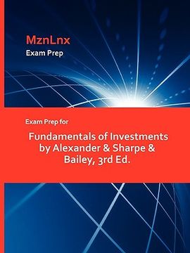 portada exam prep for fundamentals of investments by alexander & sharpe & bailey, 3rd ed.